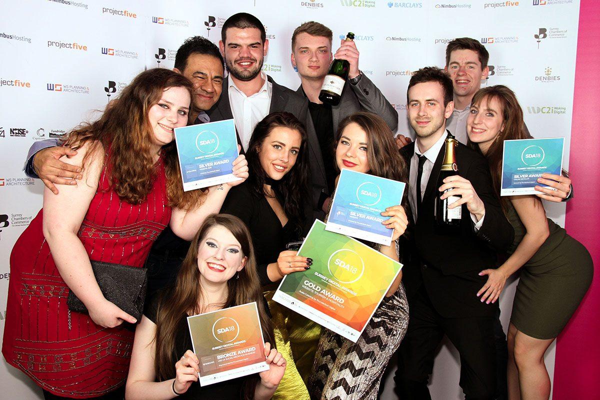 The Thunderbolt team at the Surrey Digital Awards