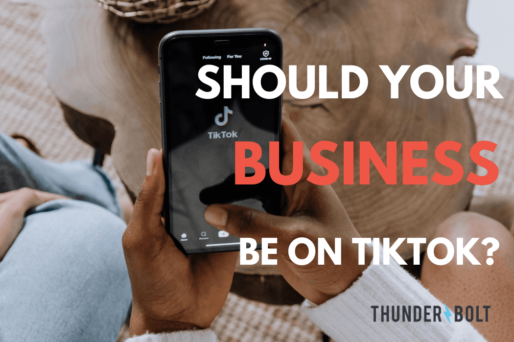 A picture of someone looking at TikTok on their phone | Social Media Marketing in Surrey