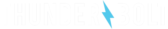 The Thunderbolt logo in white