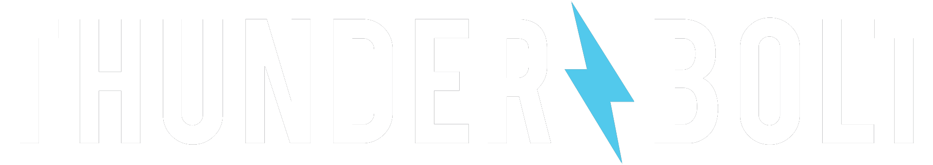 The Thunderbolt logo in white