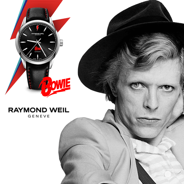 Raymond Weil's David Bowie watch campaign, designed by Thunderbolt as part of our social media for business services