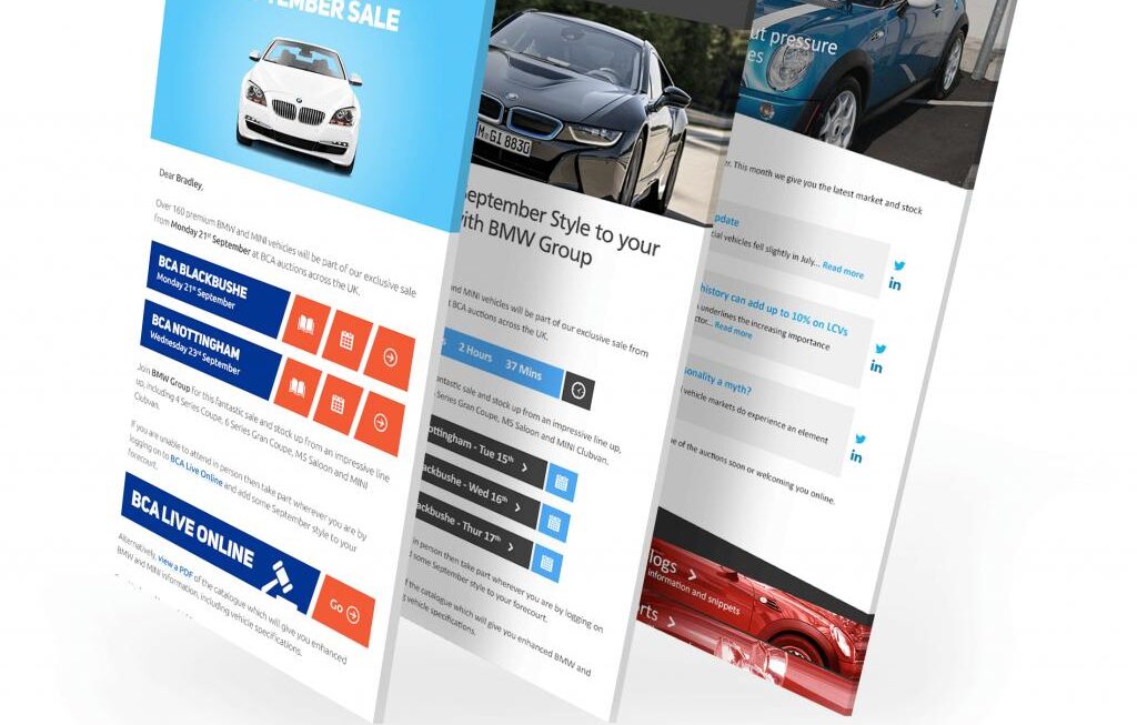 Examples of the online marketing campaigns for BCA