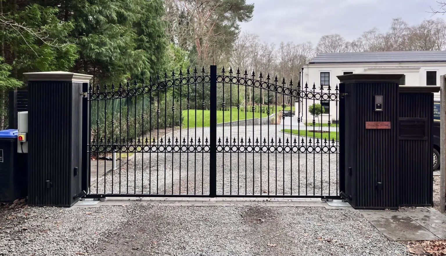 A picture of the Primrose wrought iron entrance gates, advertised through Google Ads PPC