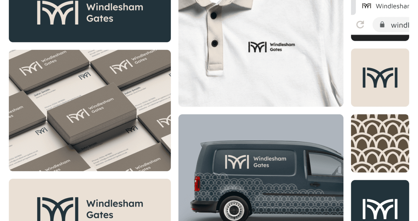Windlesham gates logo and branding