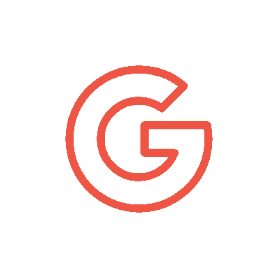 Orange Google G icon surrounded by a white square, representing SEO, AEO, and GEO