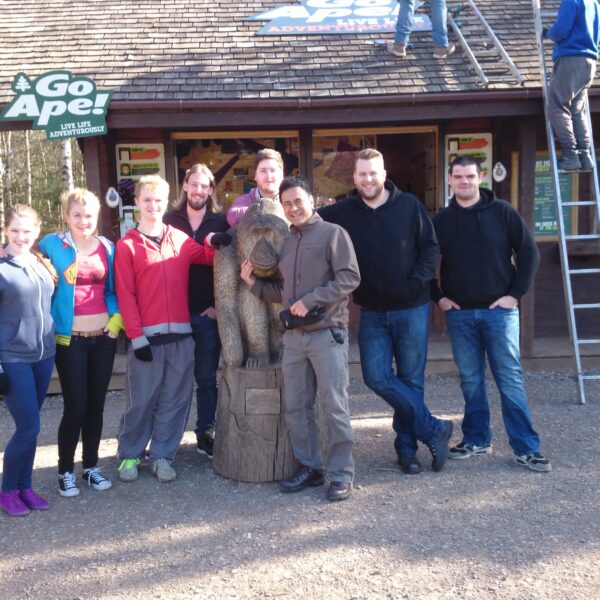 The Thunderbolt team at Go Ape