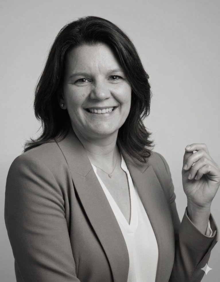 Gemini generated image of Cheryl Delilkhan, Thunderbolt's Senior Project Manager, wearing office attire