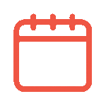 Calendar icon with black tick