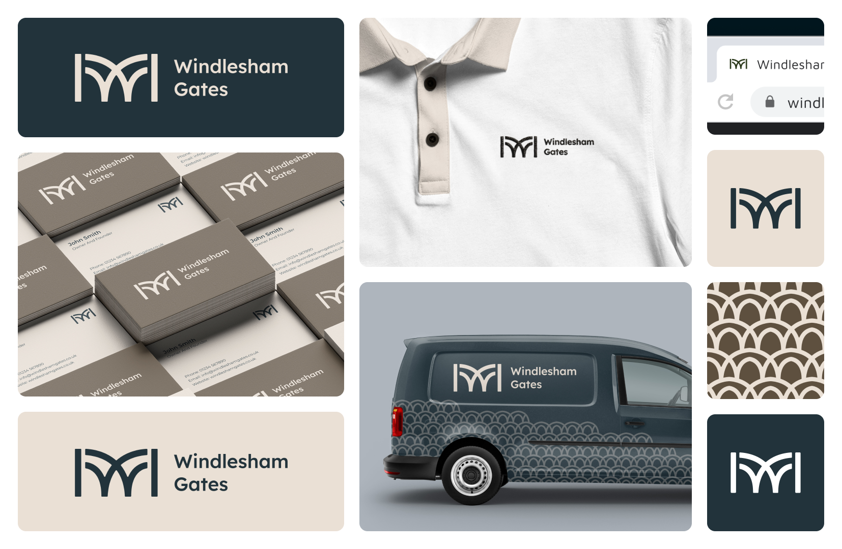 Windlesham Gates branding and logo moodboard