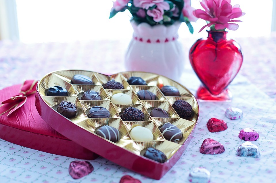 A box of chocolates in a heart shaped box | Web design surrey | Thunderbolt