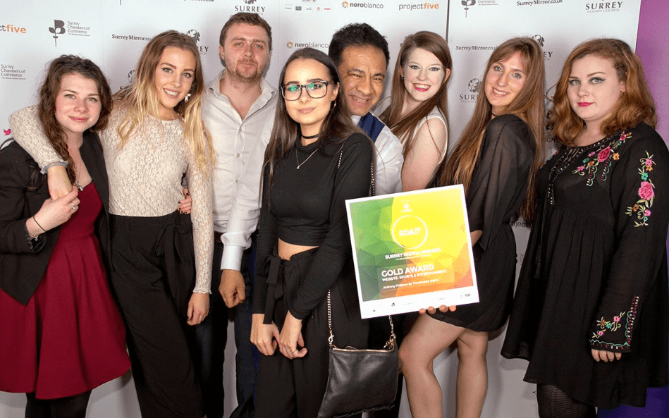 Thunderbolt at the Surrey Digital Awards | Web Design Surrey