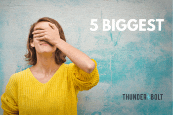 A person face palming over a Surrey online marketing mistake with the title "5 biggest online marketing mistakes to avoid"