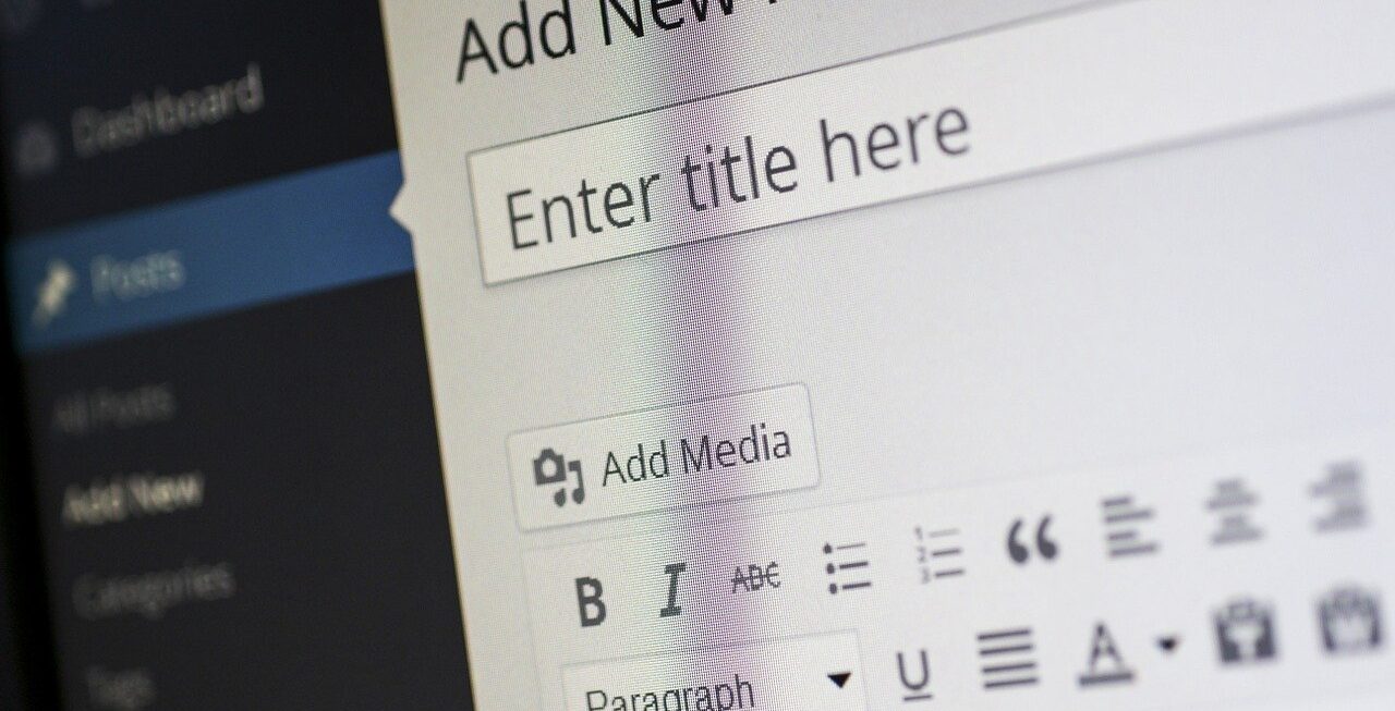 Uploading copy in the back end of a WordPress site designed by a website design company in Surrey