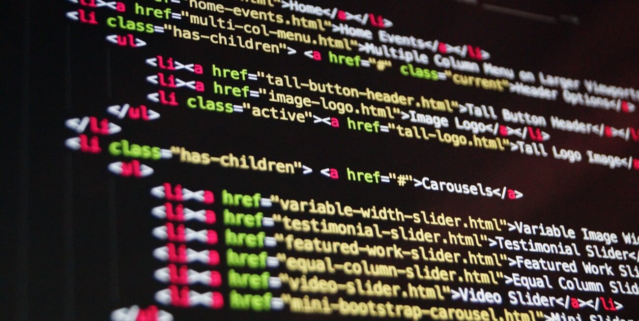 A web developer in Farnham's code