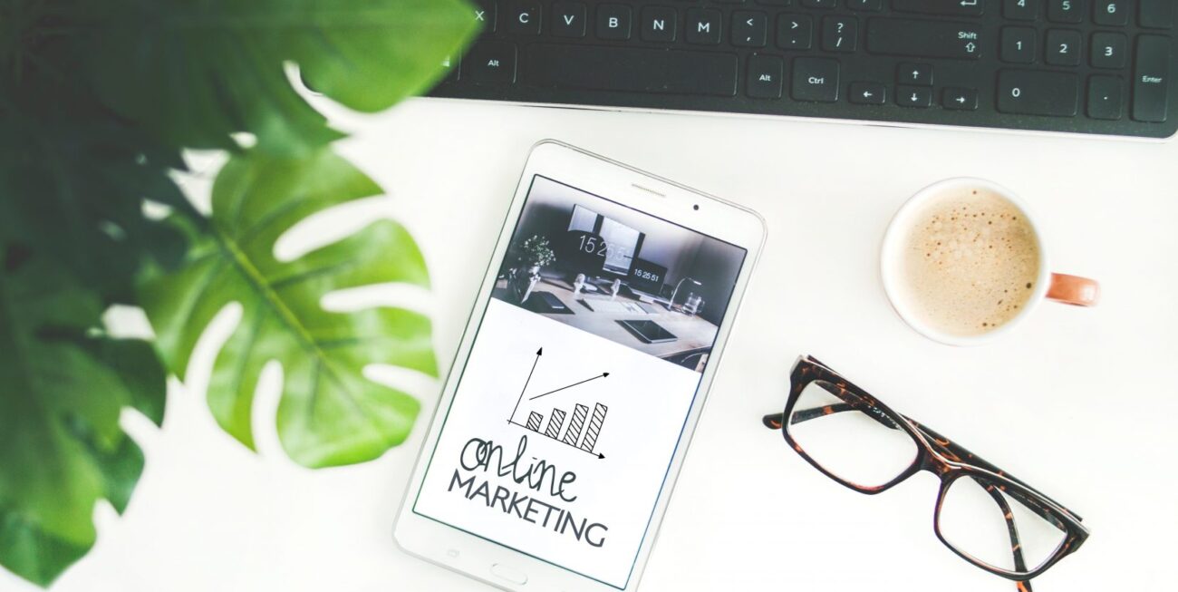 A phone searching online, used for digital marketing in Surrey