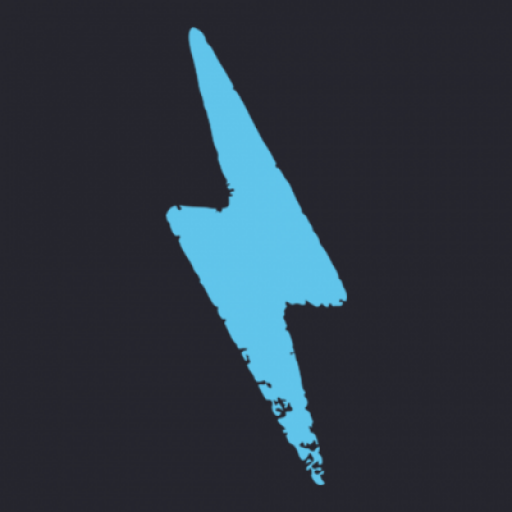 Light blue Thunderbolt favicon on black background | Web Design Surrey