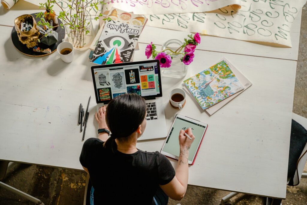 A designer at work