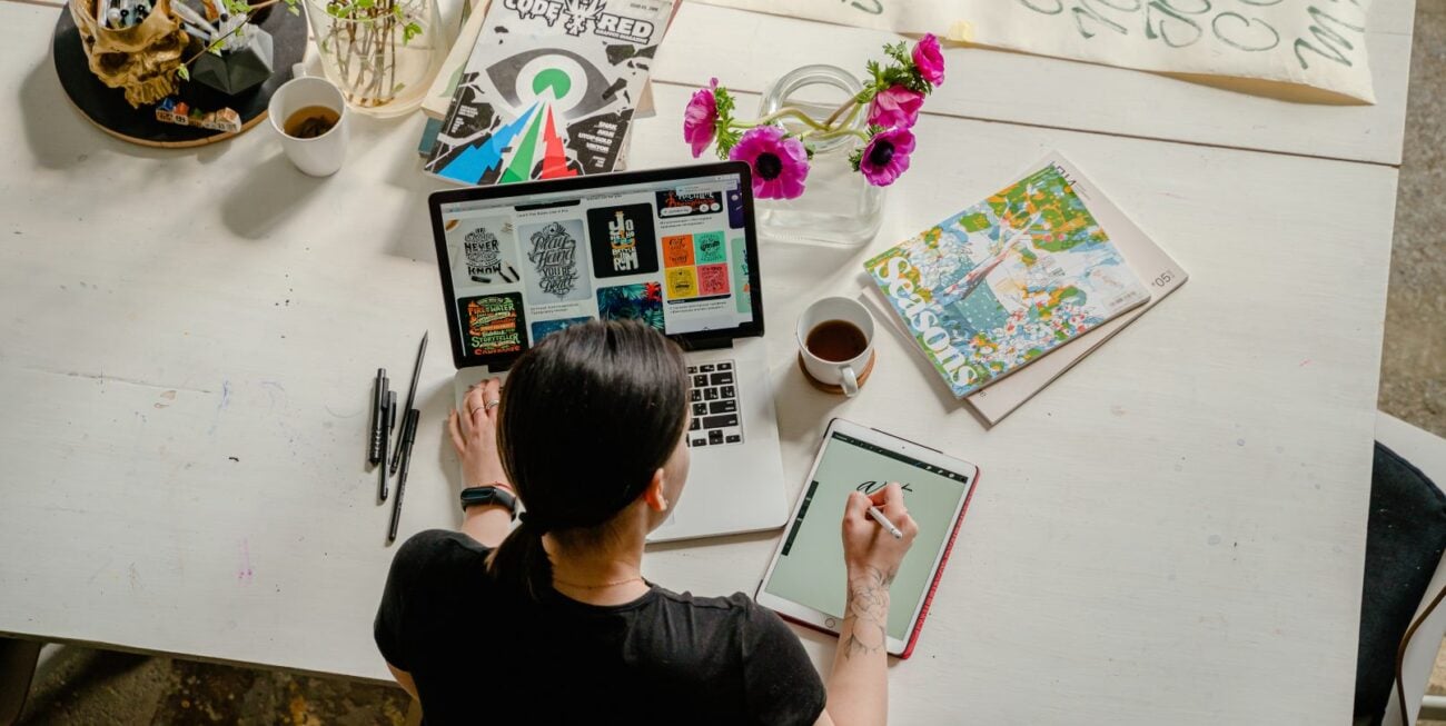 A designer at work