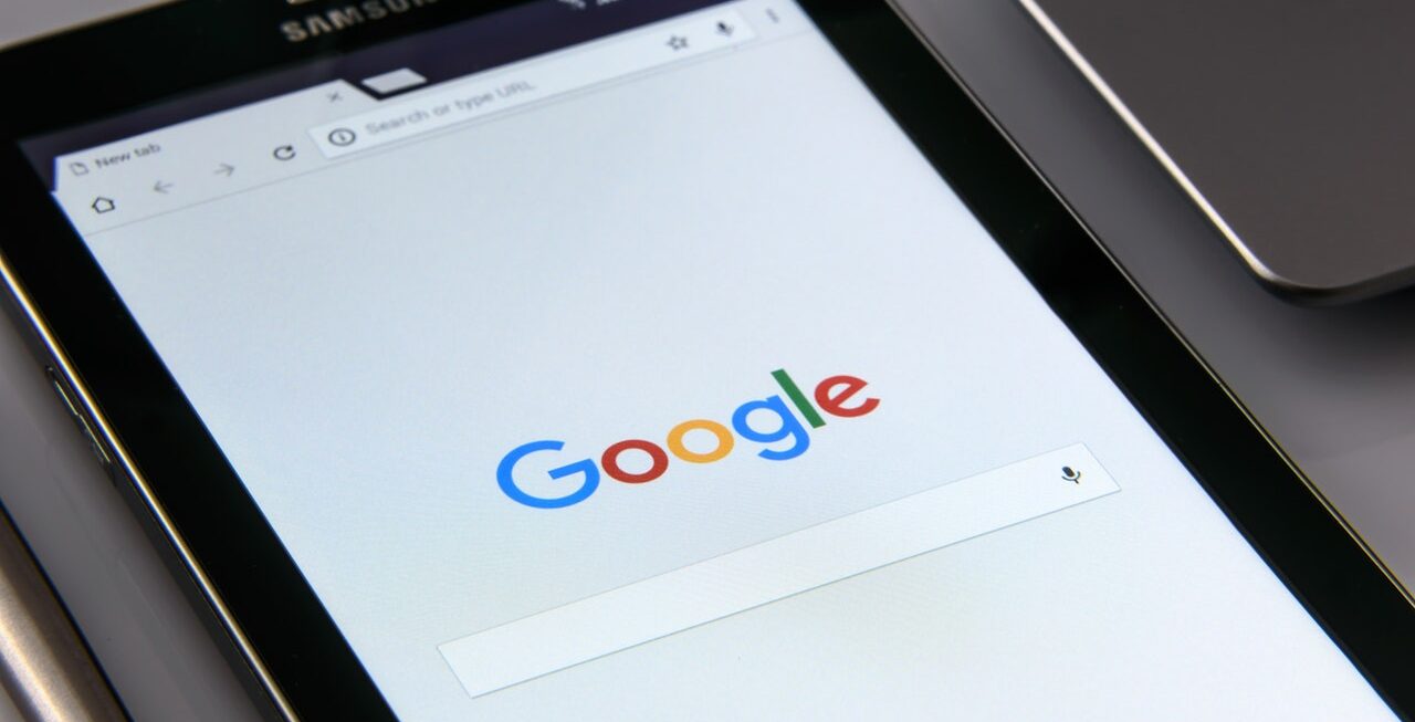 Google brought up on a tablet | Web designers in Surrey