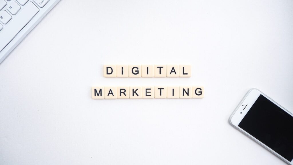 Digital Marketing scrabble letters