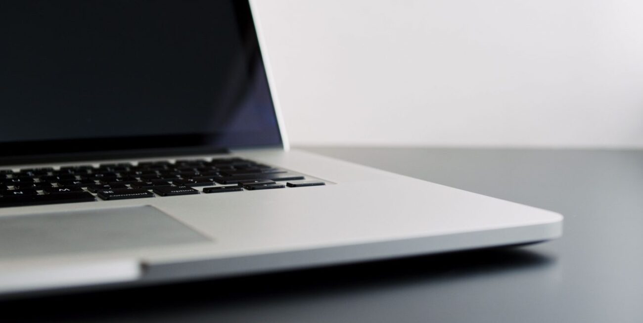 A picture of a grey laptop that could be used for social media marketing Surrey