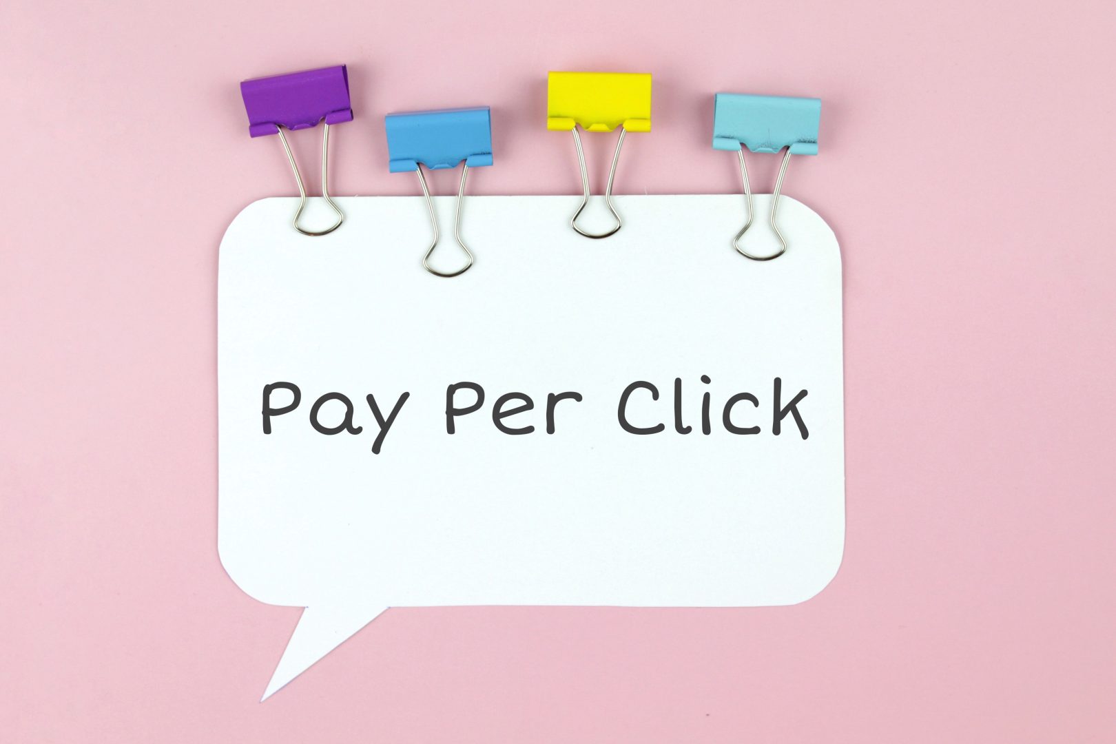 Pay per click written in a speech bubble | Farnham PPC