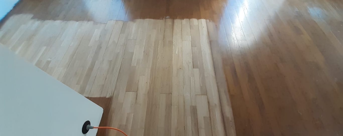 An example of an Awesome Floor Restoration Ltd project in progress
